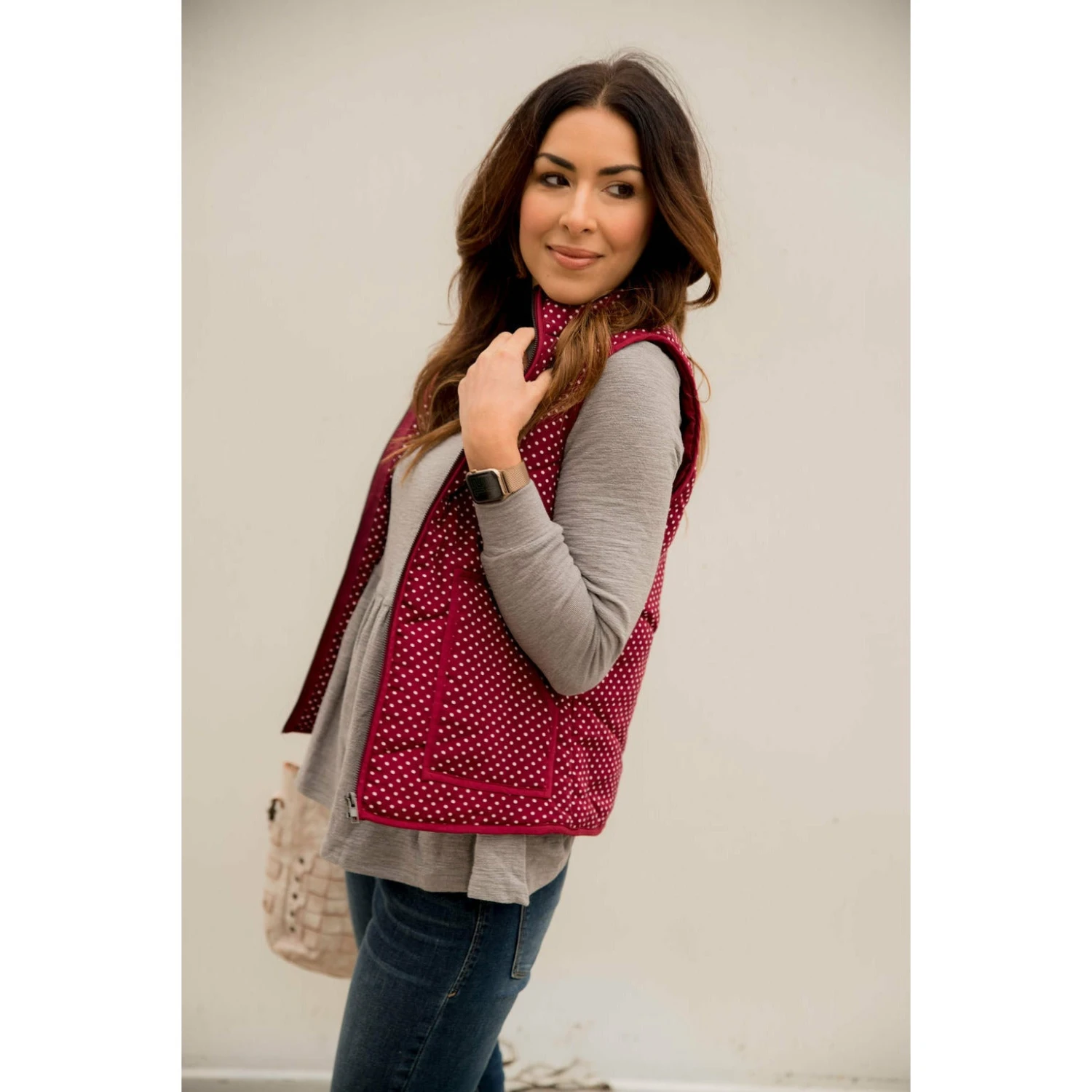 Solid Outlined Polka Dot Vest 6 Solid Outlined Polka Dot Vest - Image 6