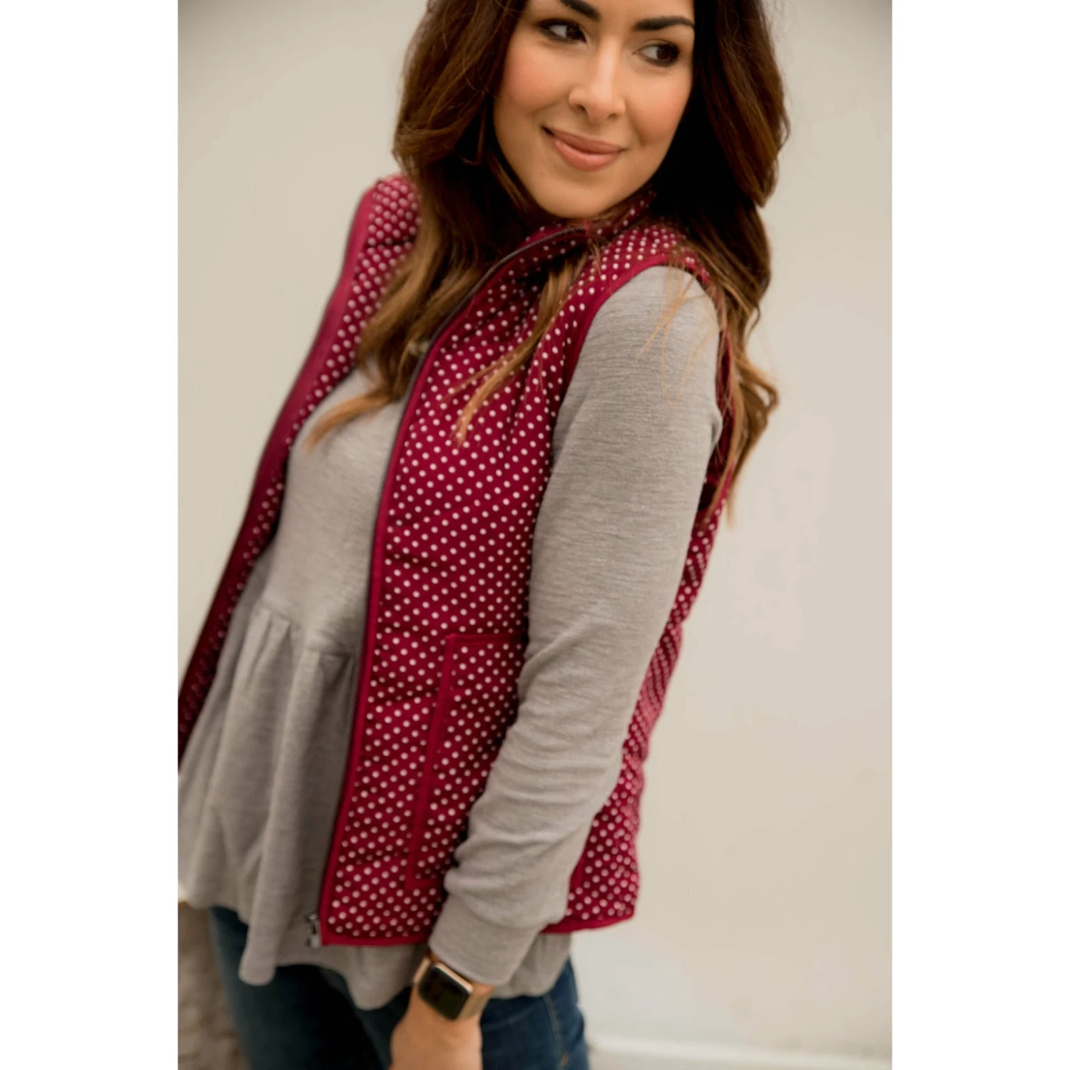 Solid Outlined Polka Dot Vest 7 Solid Outlined Polka Dot Vest - Image 7