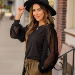 Swiss Dot Long Sleeve Blouse 34 Swiss Dot Long Sleeve Blouse -Women's Clothing Store BB 6226 ceaf8c6d 619d 4bcf a4a1 8e744a1a4b58 857733