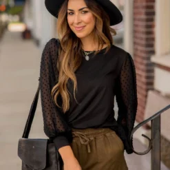 Swiss Dot Long Sleeve Blouse 35 Swiss Dot Long Sleeve Blouse -Women's Clothing Store BB 6228 c6254a4e 16de 499d abe6 d052b6be7eb1 865422