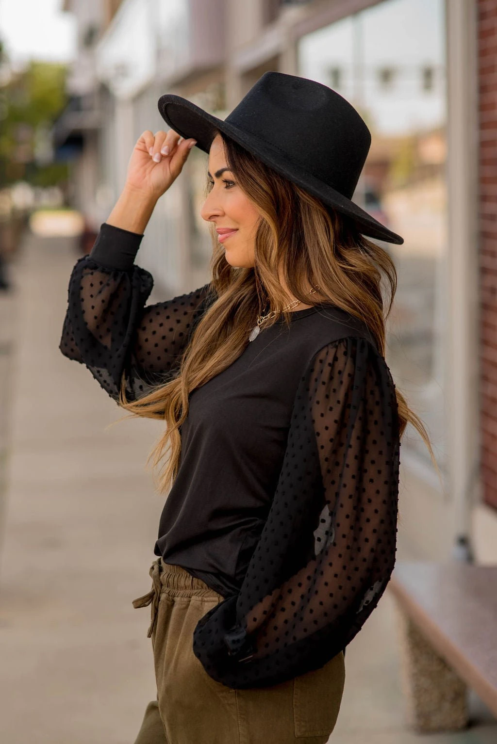 Swiss Dot Long Sleeve Blouse 18 Swiss Dot Long Sleeve Blouse - Image 18