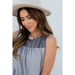 Striped Neckline Tank -Women's Clothing Store BB 6241 a6cc052e b6c8 422e 938b ad3670d90741