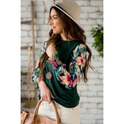 Floral Long Sleeve Blouse -Women's Clothing Store BB 6244 48c9ed2e eb54 4bb9 a66e d7c9e67b9c5b