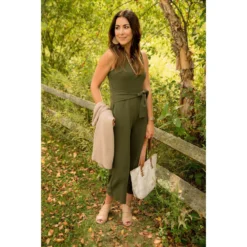 Textured Jumpsuit -Women's Clothing Store BB 6245