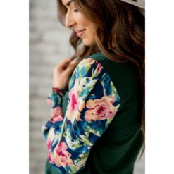 Floral Long Sleeve Blouse -Women's Clothing Store BB 6262 df98dbfd 8175 4b54 a9b8 a123180e9c2a