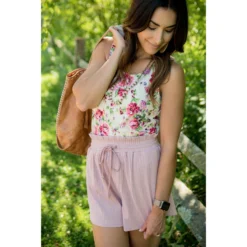 Striped Basic Shorts -Women's Clothing Store BB 6273