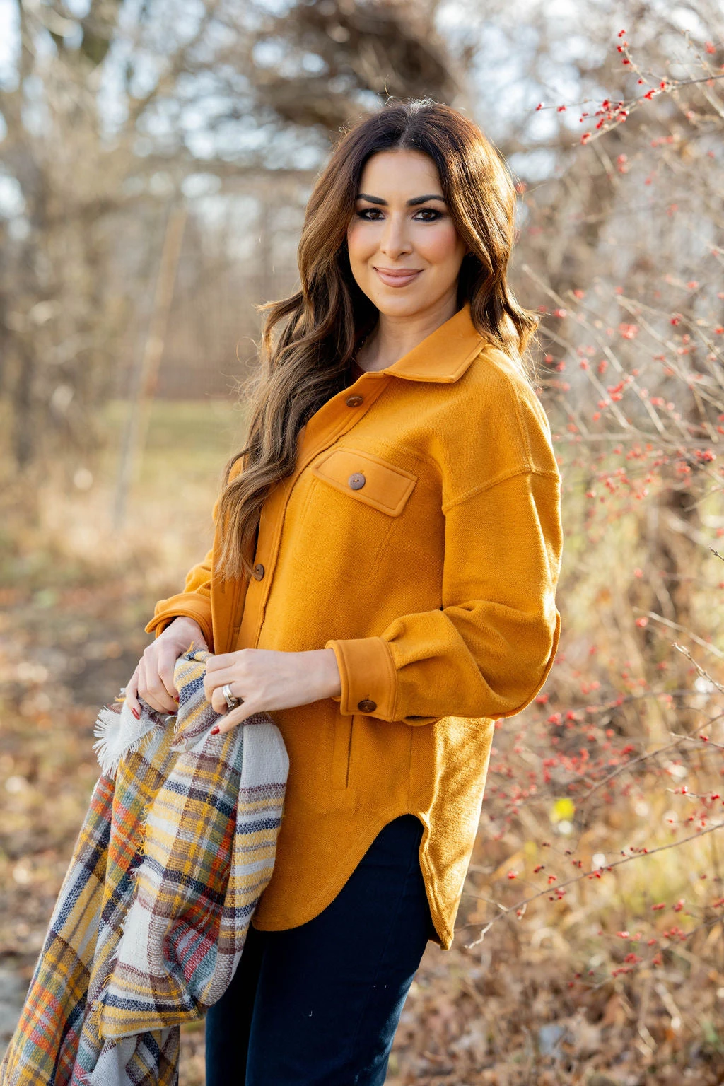 Woven Elbow Patch Shacket 8 Woven Elbow Patch Shacket - Image 8