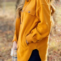 Woven Elbow Patch Shacket 28 Woven Elbow Patch Shacket -Women's Clothing Store BB 6285