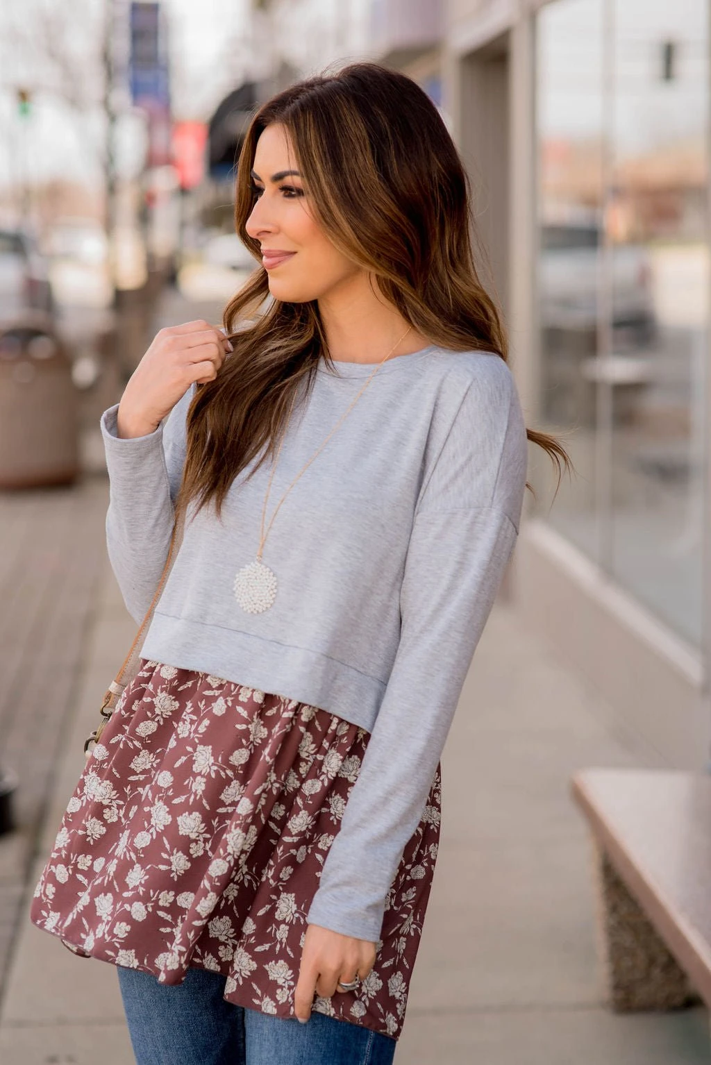 Vintage Floral Blouse Bottom Sweatshirt 9 Vintage Floral Blouse Bottom Sweatshirt - Image 9