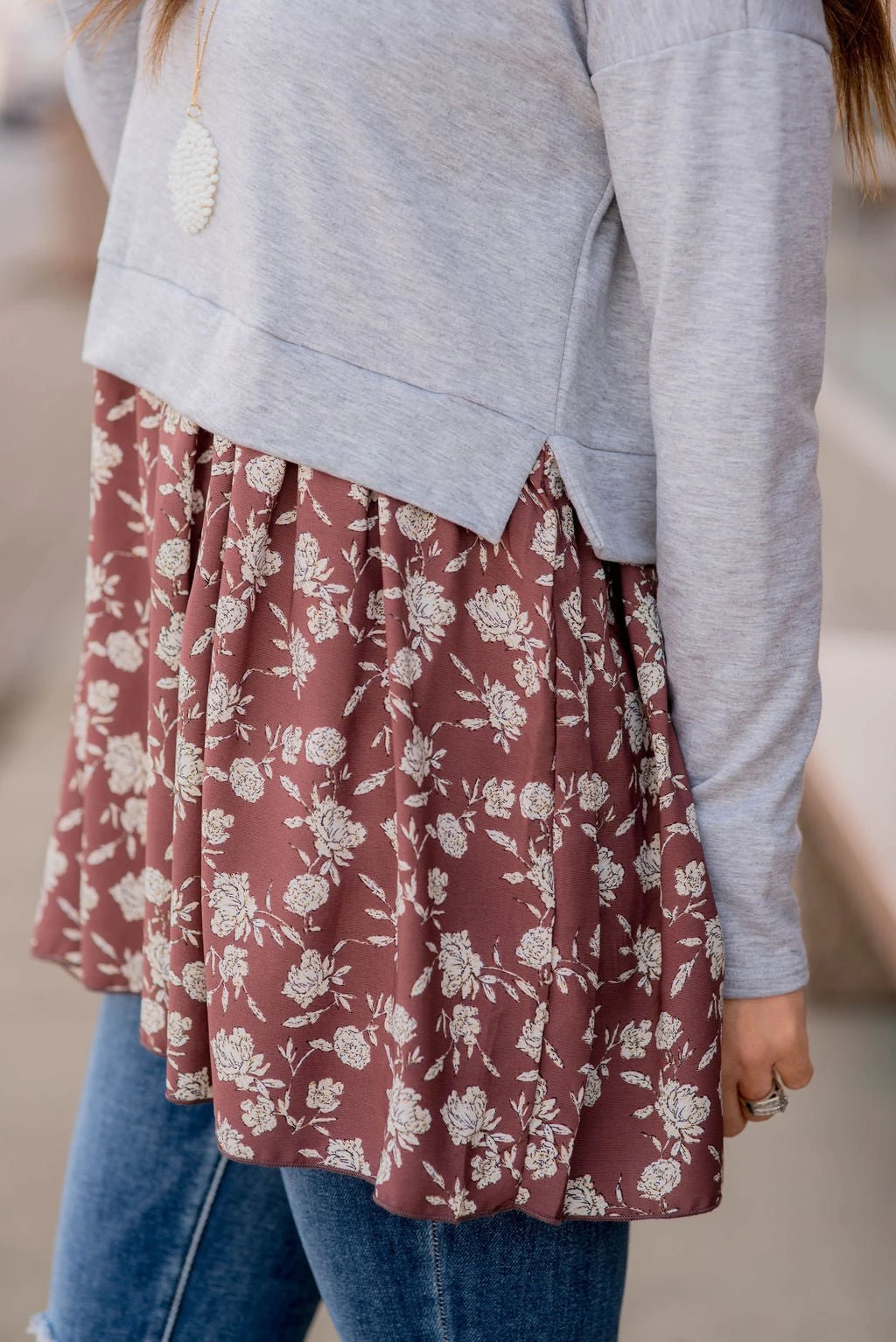 Vintage Floral Blouse Bottom Sweatshirt 11 Vintage Floral Blouse Bottom Sweatshirt - Image 11