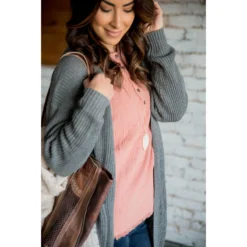 Raw Edge Button Top Blouse -Women's Clothing Store BB 6304 daa53123 7f95 426a bd21 5c3e798825bb