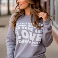 Love Your Family Graphic Crewneck
