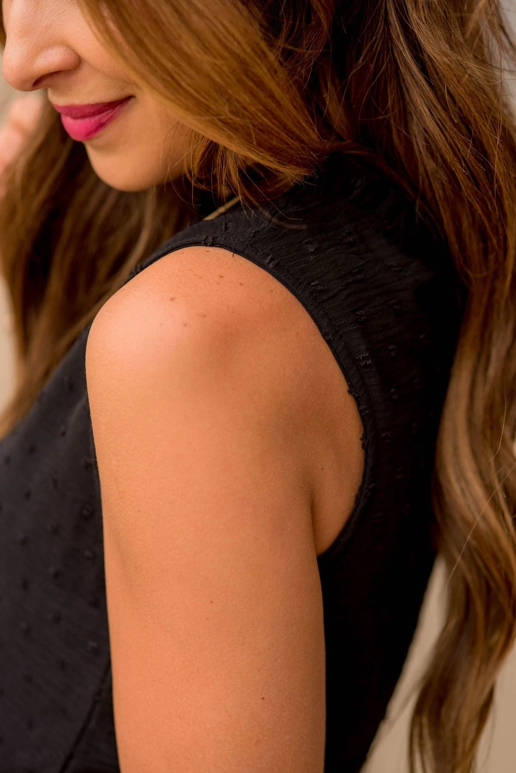 Swiss Dot Cinched Neck Tank 7 Swiss Dot Cinched Neck Tank - Image 7