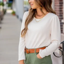 Ribbed Gathered Shoulder Tee -Women's Clothing Store BB 6350 53470e03 6ca0 4bc1 b53f dcce97ed74cc 302972