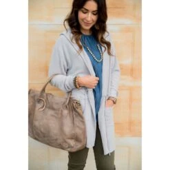 Hooded Tie Cardigan -Women's Clothing Store BB 6387 c01ab82f 9fad 4627 8e7b c5737095320f