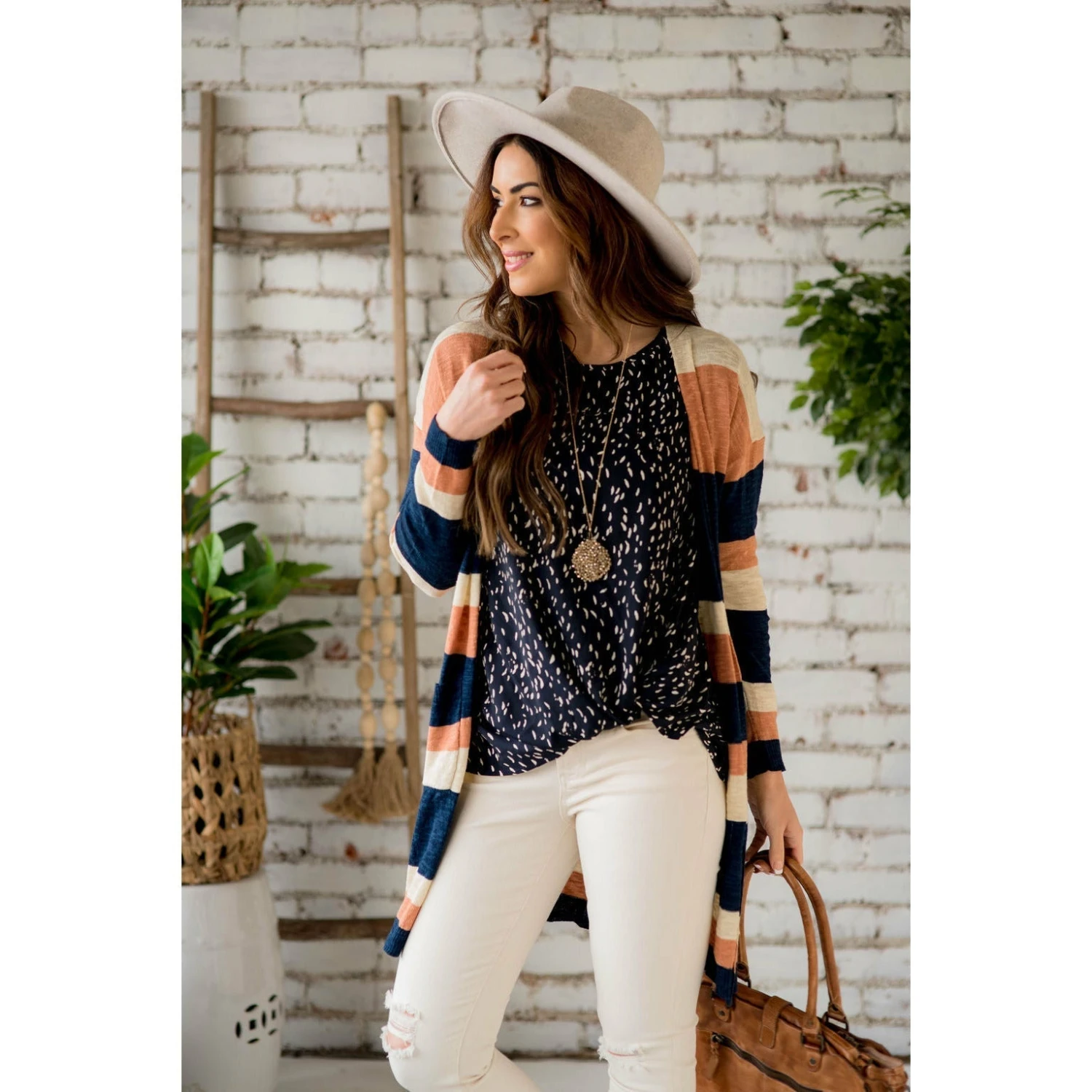 Heathered Striped Tissue Tunic Cardigan 5 Heathered Striped Tissue Tunic Cardigan - Image 5