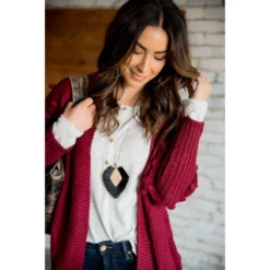 Henley Long Sleeve Tee -Women's Clothing Store BB 6487