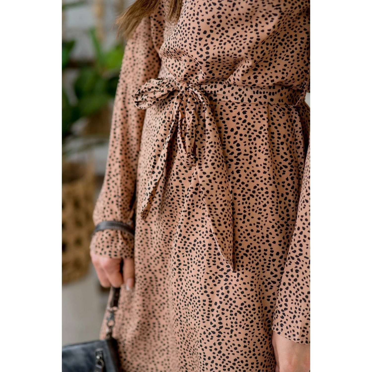 Cheetah Long Sleeve Tie Waist Dress 6 Cheetah Long Sleeve Tie Waist Dress - Image 6