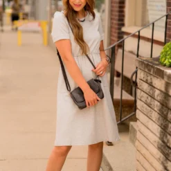 Cinched Waist Pocket Sweatshirt Dress -Women's Clothing Store BB 6507 8bf9d833 1be3 48b5 a4fb 08942cd68af9 843469