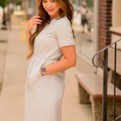 Cinched Waist Pocket Sweatshirt Dress -Women's Clothing Store BB 6509 67adc73c 97e7 4958 8a47 1cd22243da22 285842