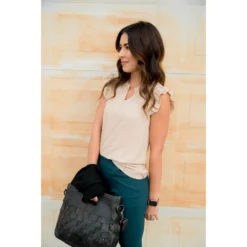 V-Neck Ruffle Tank 38 V-Neck Ruffle Tank -Women's Clothing Store BB 6543 1