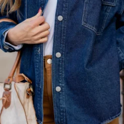 Oversized Denim Shacket -Women's Clothing Store BB 6550 85cb0de2 7ecd 42ec b5bd f6081a7a4357