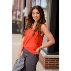 Button Top V-Neck Tank -Women's Clothing Store BB 6554 5bad2ac6 9d2e 447c 8644 0f2c3a832ea4