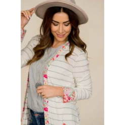 Floral Trimmed Pocket Cardigan -Women's Clothing Store BB 6556 8c4cec3f 3bc9 4d39 8e50 f0789f13946a