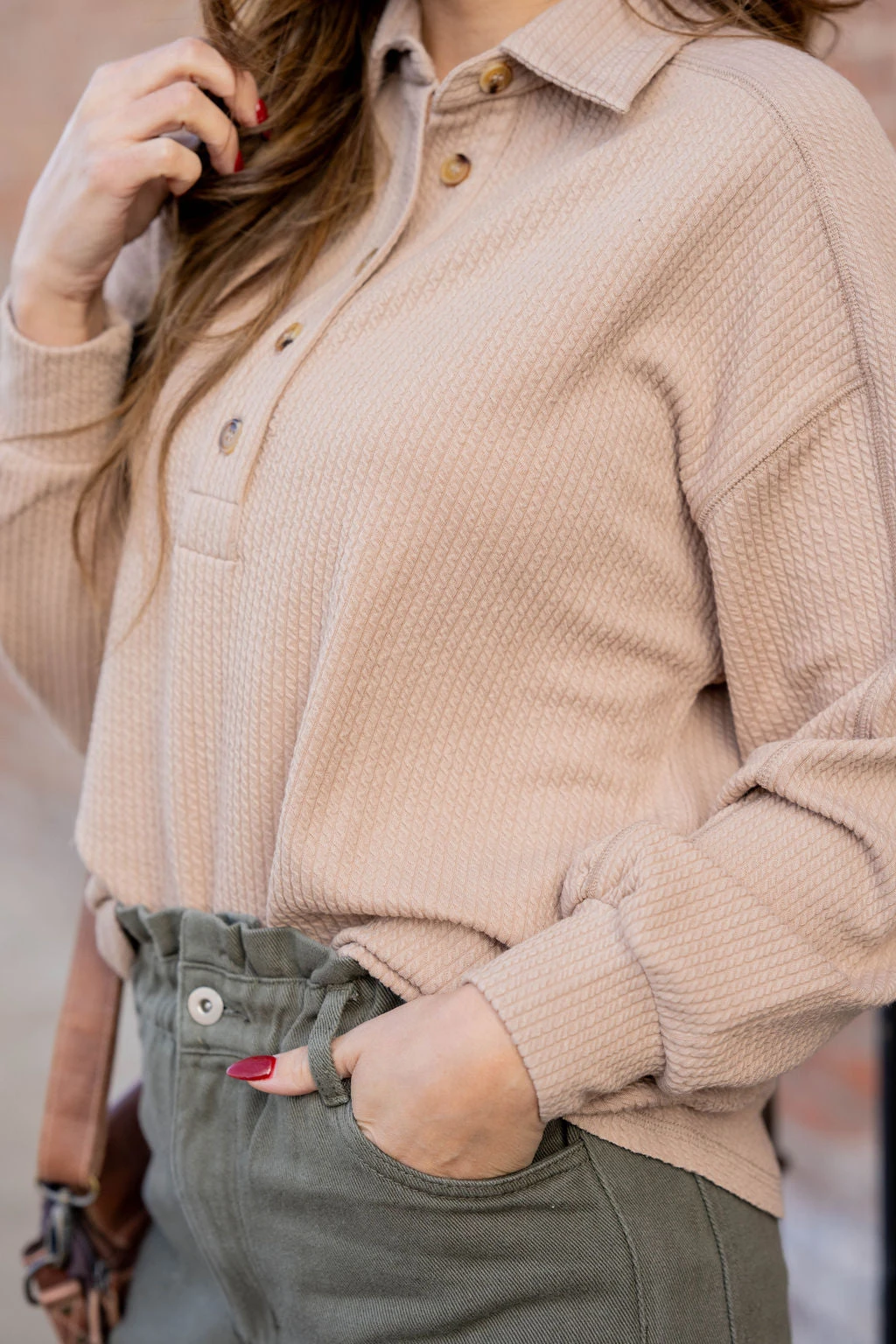 Braided Button Accented Pullover 16 Braided Button Accented Pullover - Image 16