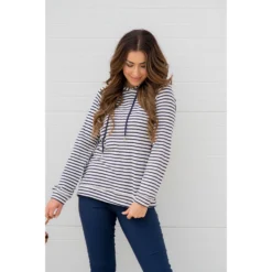 Striped Lightweight Game Day Hoodie -Women's Clothing Store BB 6585 c7cdb954 bc03 49dd a0b8 247e26d7443d