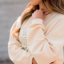 These Are The Days Ribbed Graphic Crewneck -Women's Clothing Store BB 6603 935504