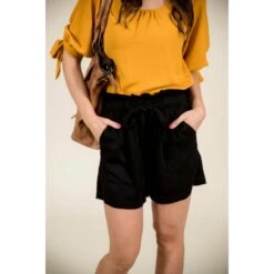 Tie Top Paper Bag Shorts -Women's Clothing Store BB 6668 71c6f814 88de 4419 a559 e76260d11294