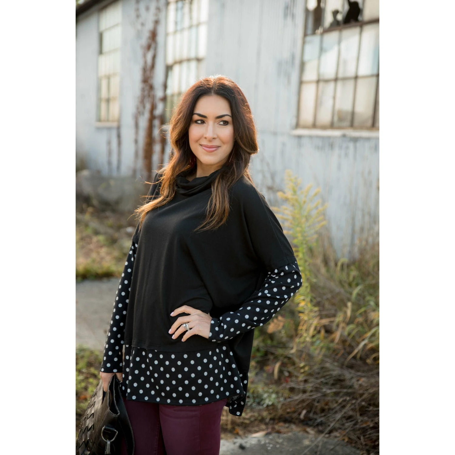 Touch Of Polka Dot Cowl Neck 4 Touch Of Polka Dot Cowl Neck - Image 4