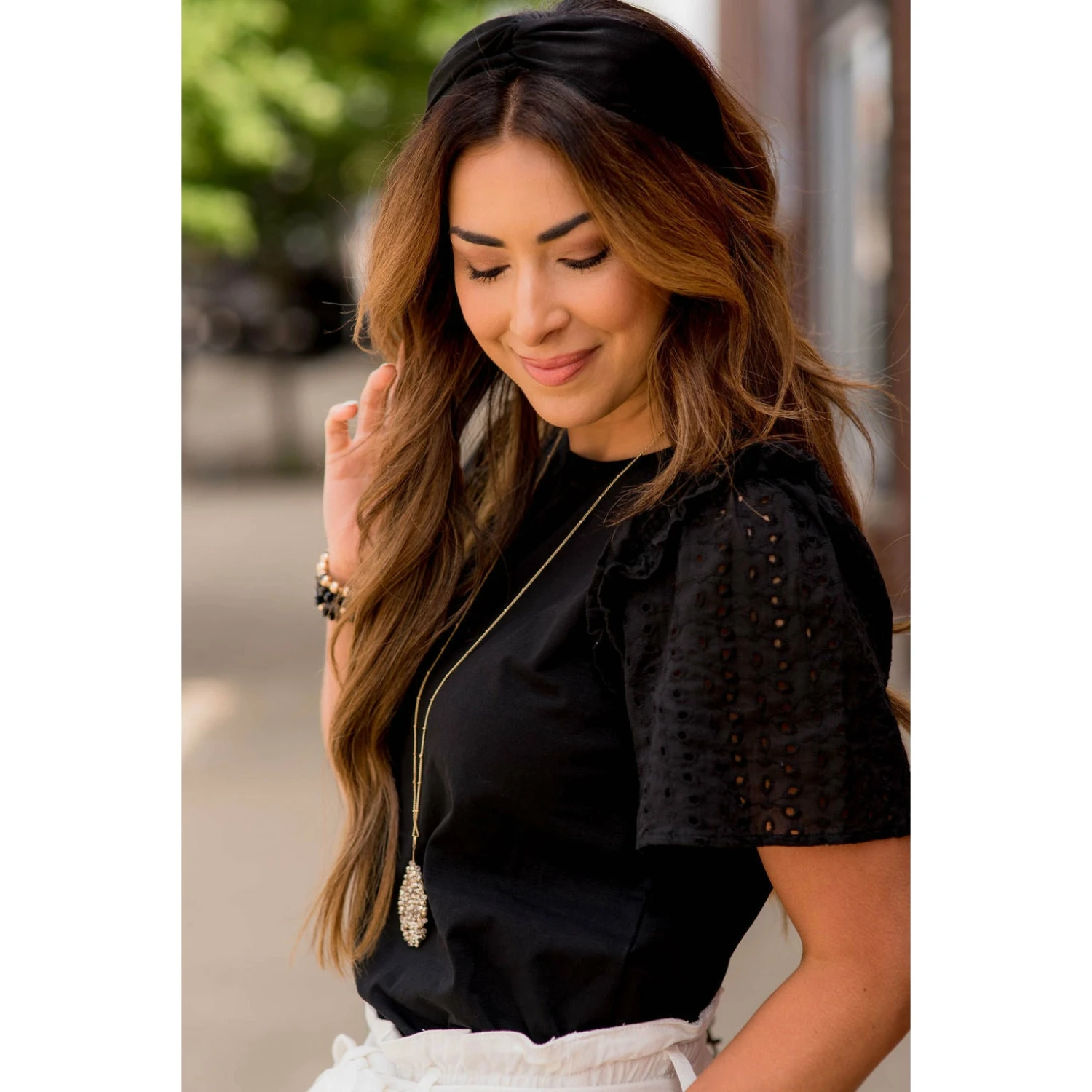 Eyelet Short Sleeve Blouse 5 Eyelet Short Sleeve Blouse - Image 5