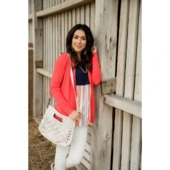 Striped Bottom Tee -Women's Clothing Store BB 6727 1