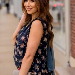 Mini Bouquets Ruffle Trim Tank 33 Mini Bouquets Ruffle Trim Tank -Women's Clothing Store BB 6780 89449547 dc69 48dc 80bb 05e28d978735 651639