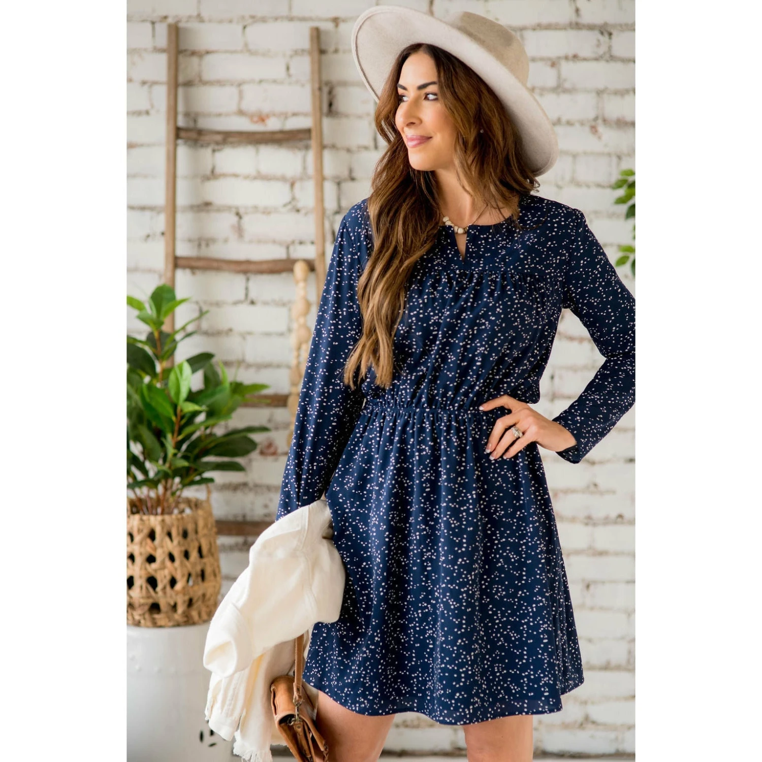 Endearingly Speckled Long Sleeve Dress 6 Endearingly Speckled Long Sleeve Dress - Image 6