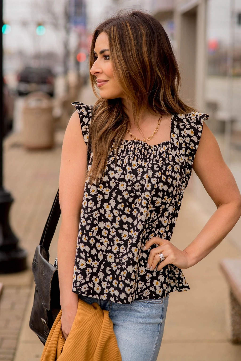 Scattered Blooms Ruche Accented Blouse 2 Scattered Blooms Ruche Accented Blouse - Image 2