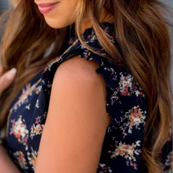 Mini Bouquets Ruffle Trim Tank 29 Mini Bouquets Ruffle Trim Tank -Women's Clothing Store BB 6819 848078