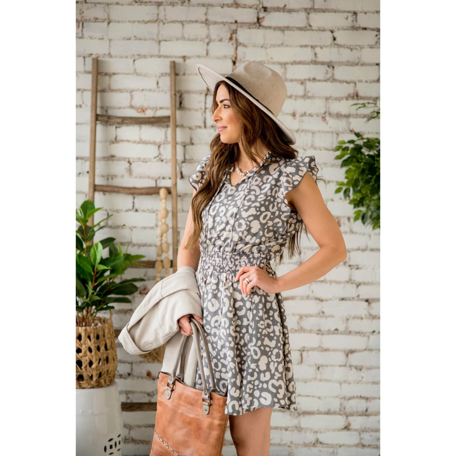 Leopard Drawstring Dress 10 Leopard Drawstring Dress - Image 10