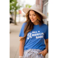 All American Babe Graphic Tee -Women's Clothing Store BB 6866