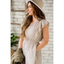 Mini Dot Ruffle Sleeve Dress -Women's Clothing Store BB 6888 13628e94 32cb 4d52 80bd 5efeef12f4ec