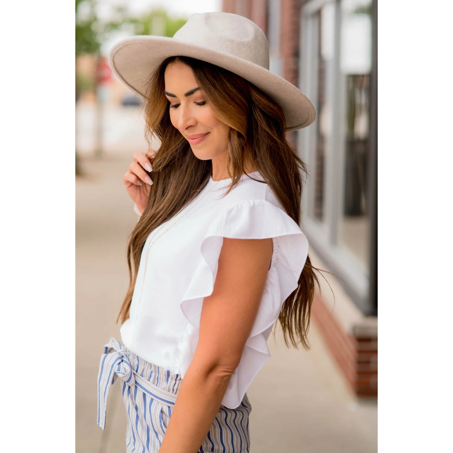 Dressy Flutter Down Blouse 20 Dressy Flutter Down Blouse - Image 20