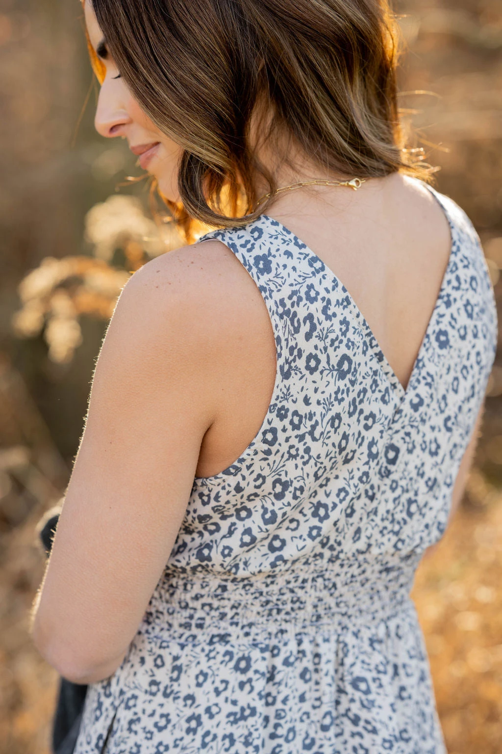 Vintage Floral Wrap Bottom Midi Dress 9 Vintage Floral Wrap Bottom Midi Dress - Image 9