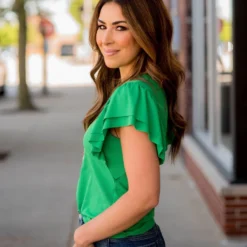 Dual Butterfly Sleeve Ribbed Tee -Women's Clothing Store BB 6899 31317d49 5ed7 4576 b070 8931aee5ce4f 204454