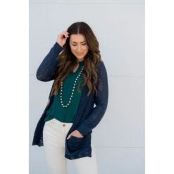 Textured Tissue Cardigan -Women's Clothing Store BB 6899 f45617a6 0392 40bc 9359 4e4c7651c927