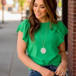 Dual Butterfly Sleeve Ribbed Tee -Women's Clothing Store BB 6902 879cb8c8 b8a3 4f48 b6f7 4bd643cd8295 811817