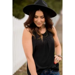 Slit Blouse Tank -Women's Clothing Store BB 6915