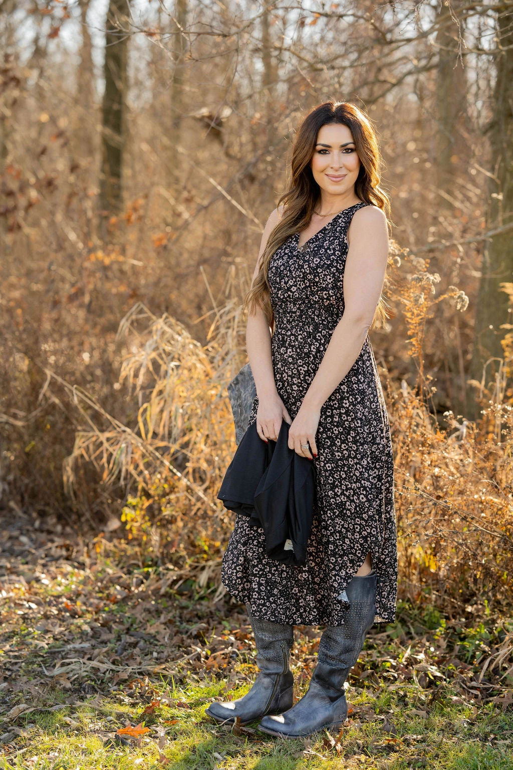 Vintage Floral Wrap Bottom Midi Dress 10 Vintage Floral Wrap Bottom Midi Dress - Image 10