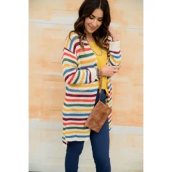 Multi Color Striped Cardigan 23 Multi Color Striped Cardigan -Women's Clothing Store BB 6935 45581694 534d 4c1a 9057 0951a627abf9